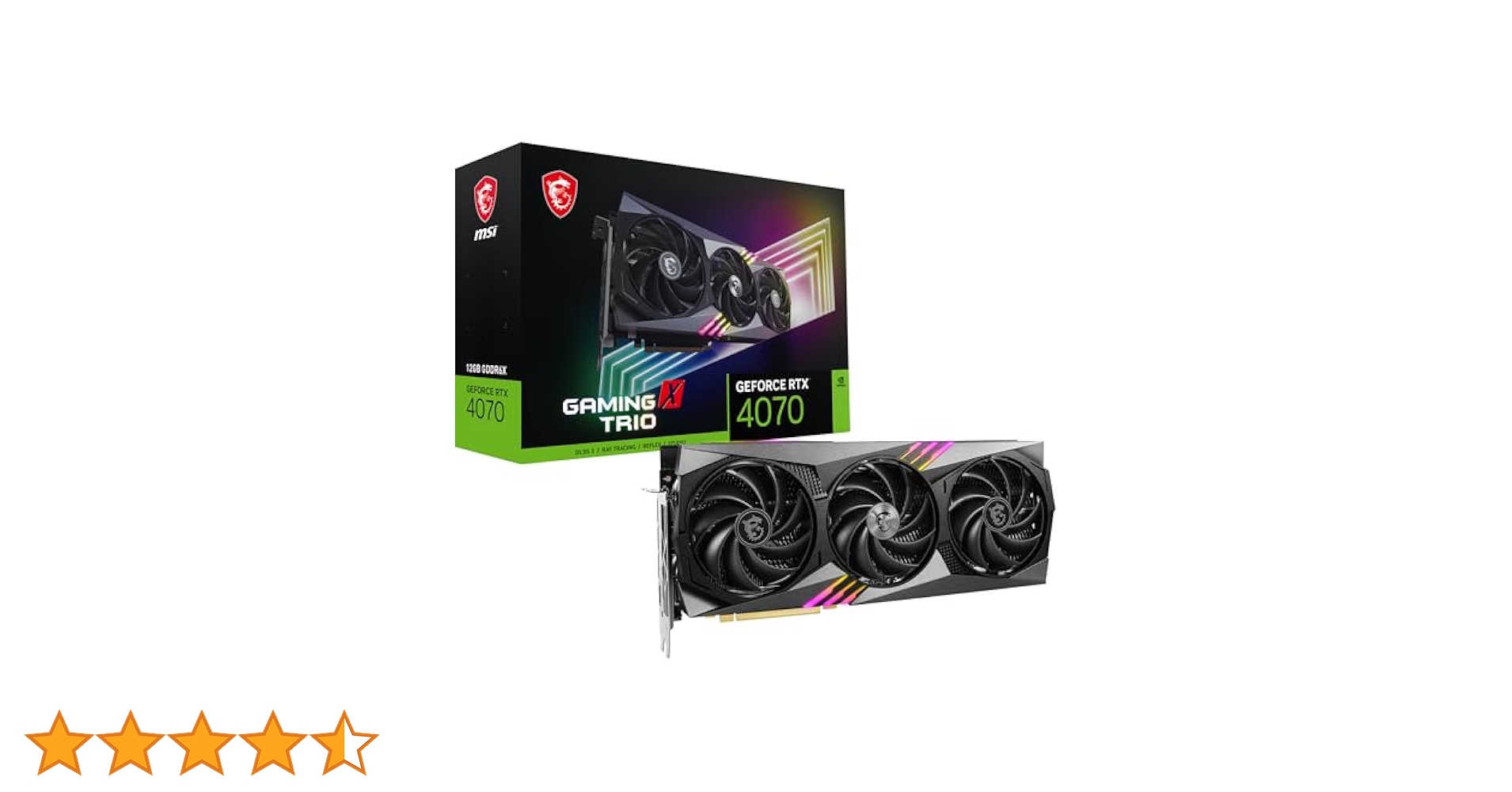 MSI GeForce RTX 4070 Gaming X Trio 12G Graphics Card - RTX